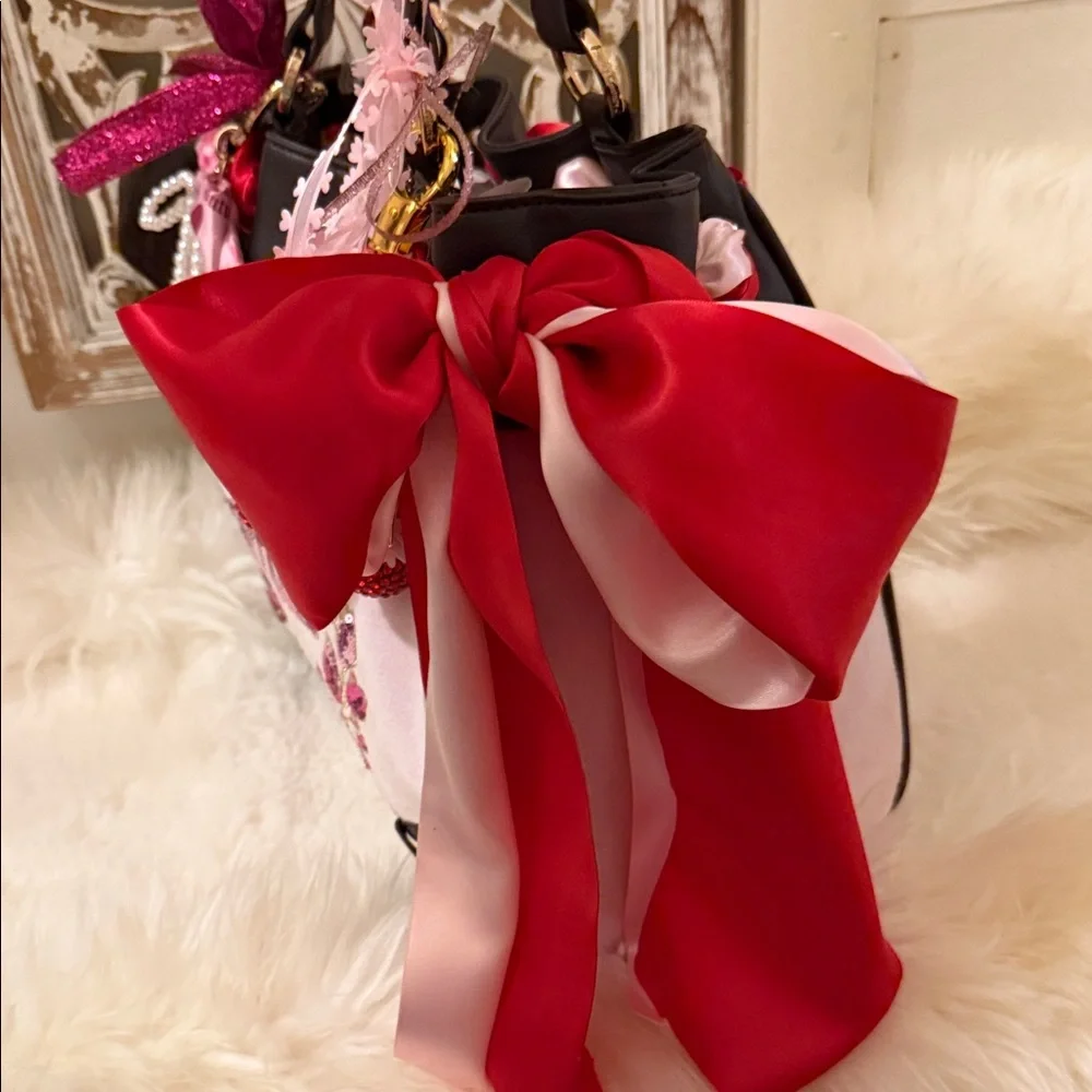 Exclusive Juicy Couture Pink and Brown Embellished with lots of cuteness Tote🩷 - Picture 4 of 12